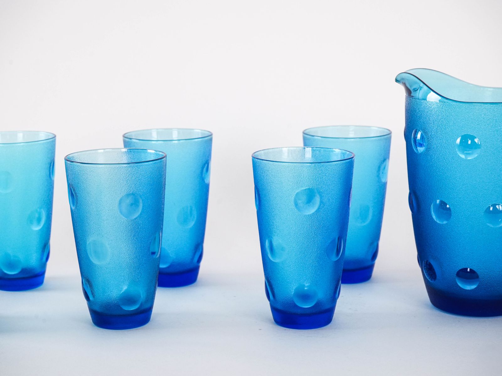 Set Of Glass And Jug, Italian Design, 1970s, Made In Italy photo 289.0