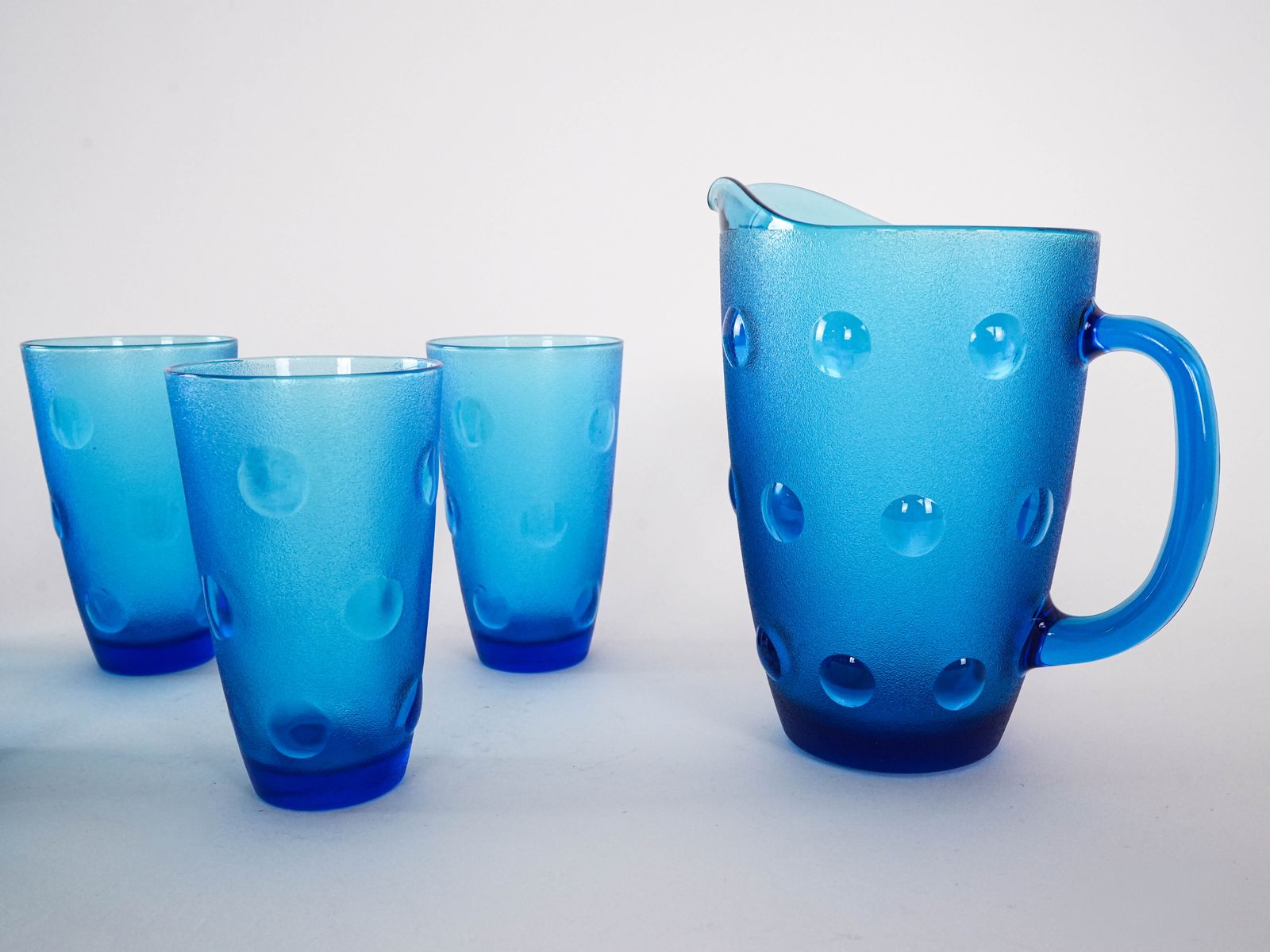 Set Of Glass And Jug, Italian Design, 1970s, Made In Italy photo buy