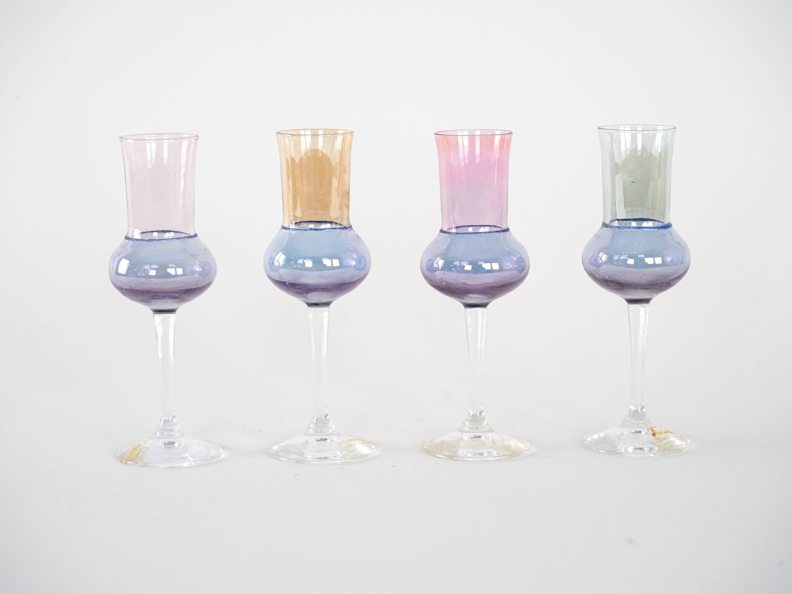 Set Of Pastel Coloured Glasses, Italian Design, 1970s, Made In Italy photo Home Decor