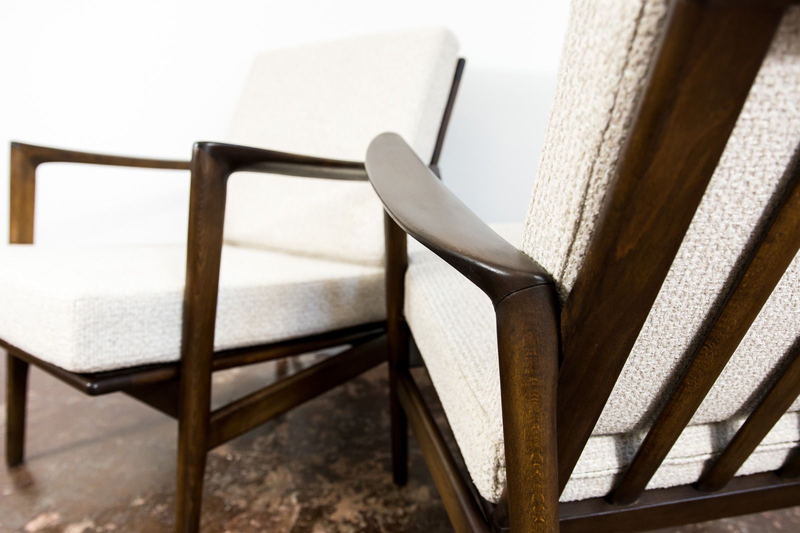 photo vintage Mid Century Modern Armchairs By Sfm, Poland, 1960s, Set Of 2
