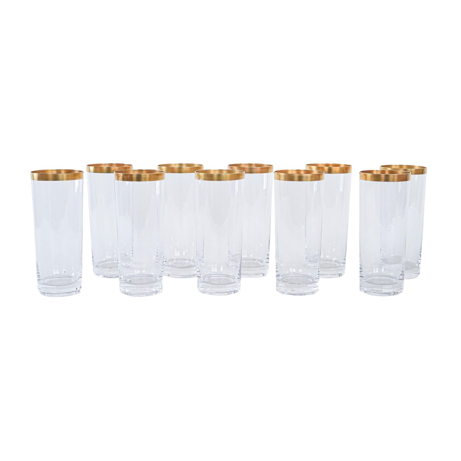 Set Of Crystal Glasses, Italian Design, 1970s, Made In Italy