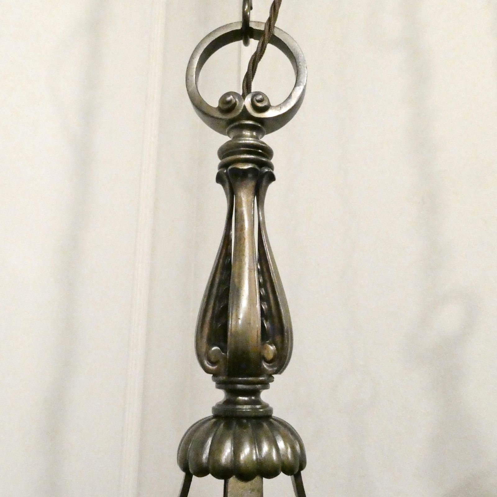 Pair Of Art Nouveau Bronze Pendant Lanterns Attributed To F&C Osler photo 2600.0