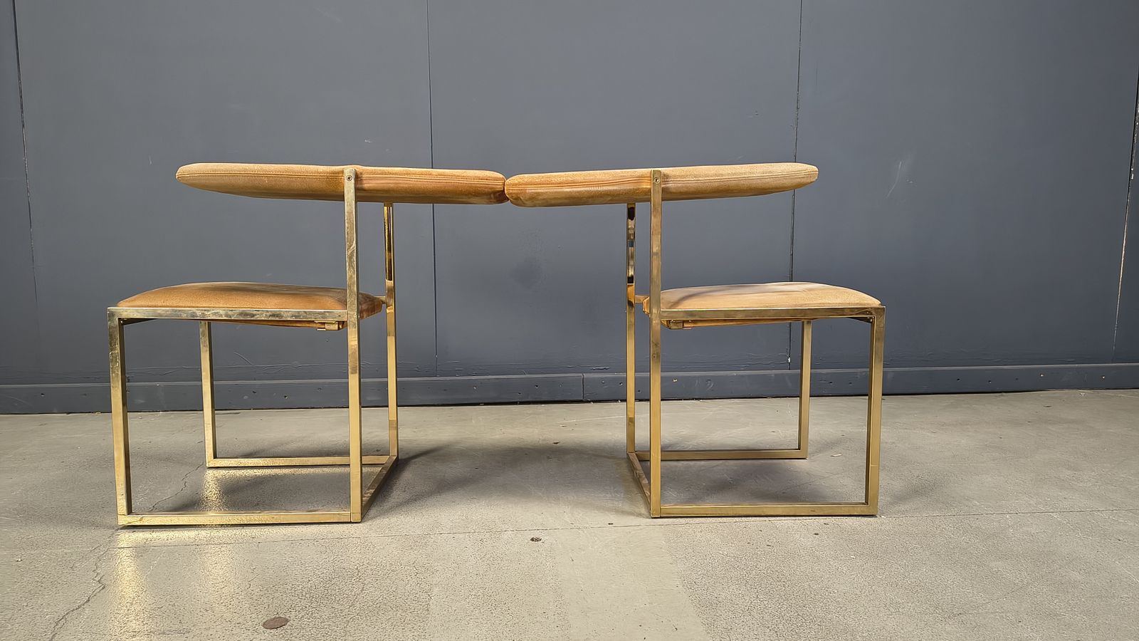 Brass Dining Chairs By Belgochrom, 1970s   Set Of 6 photo furniture