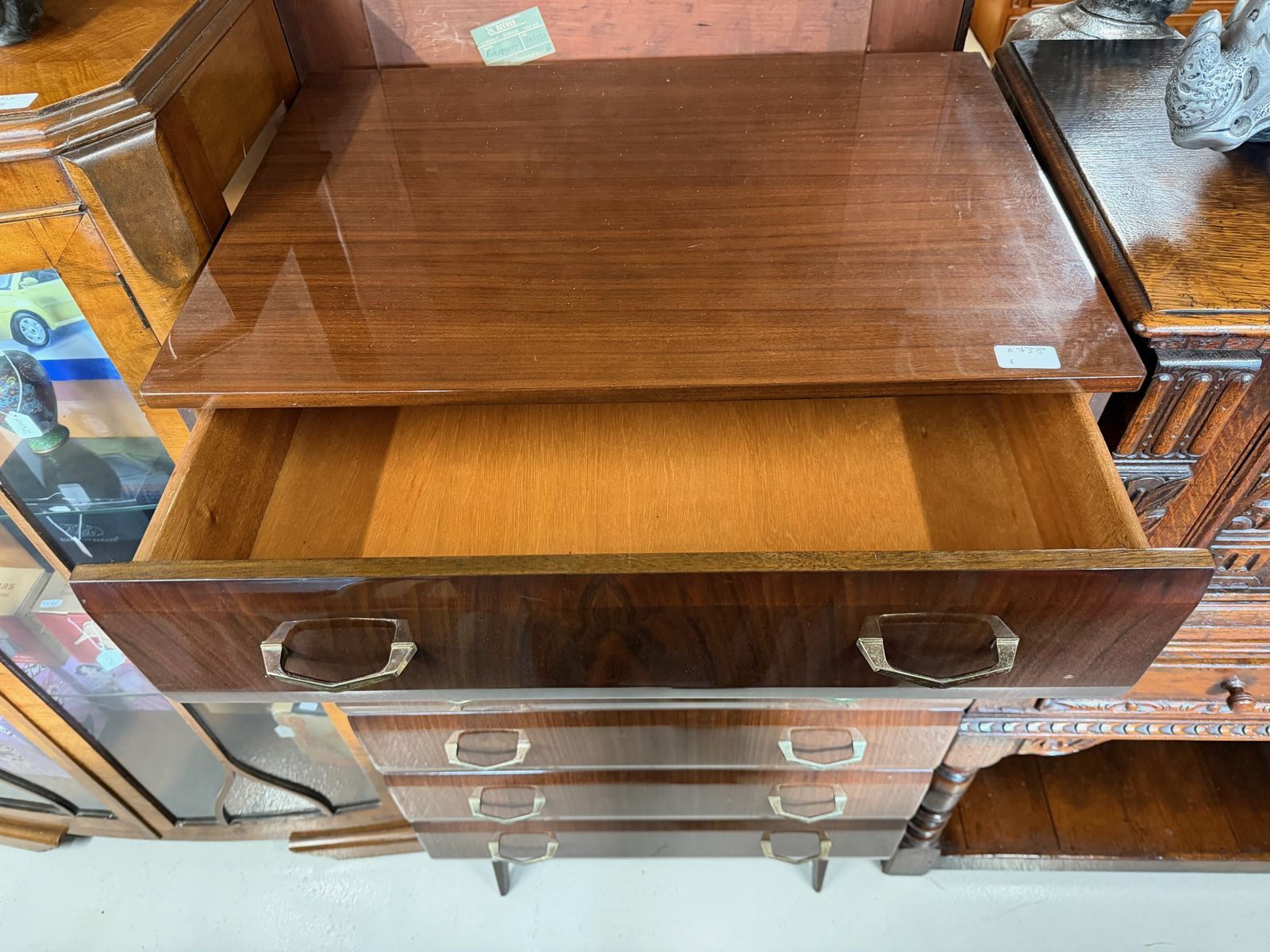 Retro Bedroom Chest Of 6, 1950s photo for sale