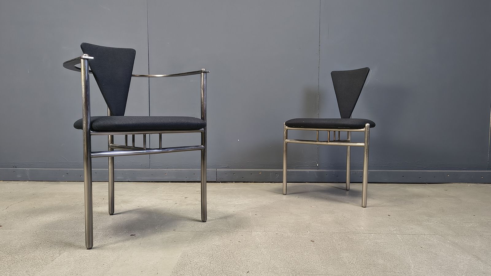 Post Modern Dining Chairs By Belgo Chrom, Set Of 10   1980s photo for sale