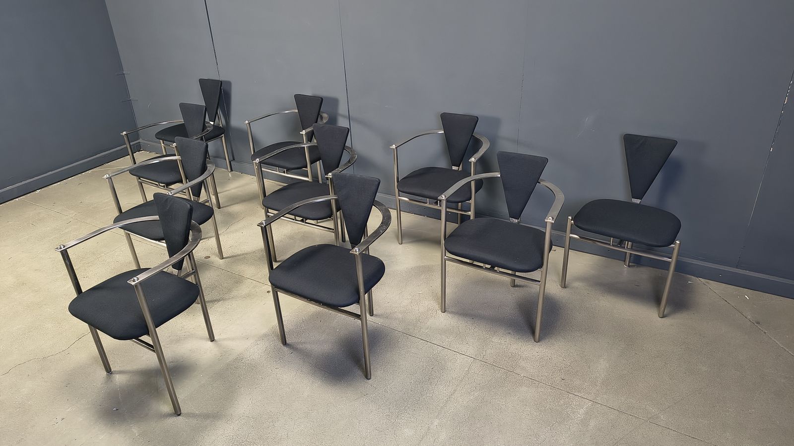 Post Modern Dining Chairs By Belgo Chrom, Set Of 10   1980s photo 1650.0