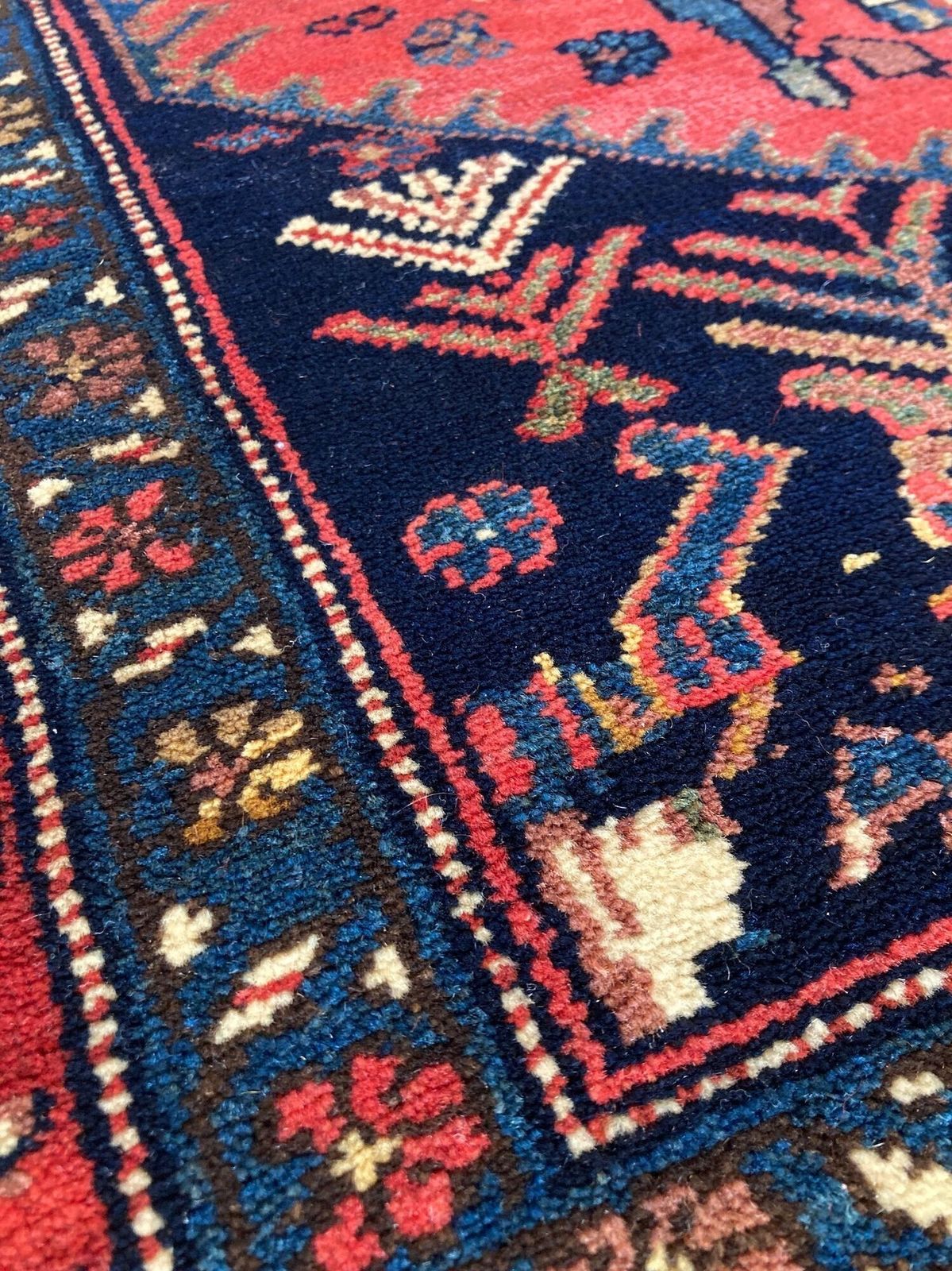 Antique Hamadan Rug 1.97m X 1.22m photo vintage