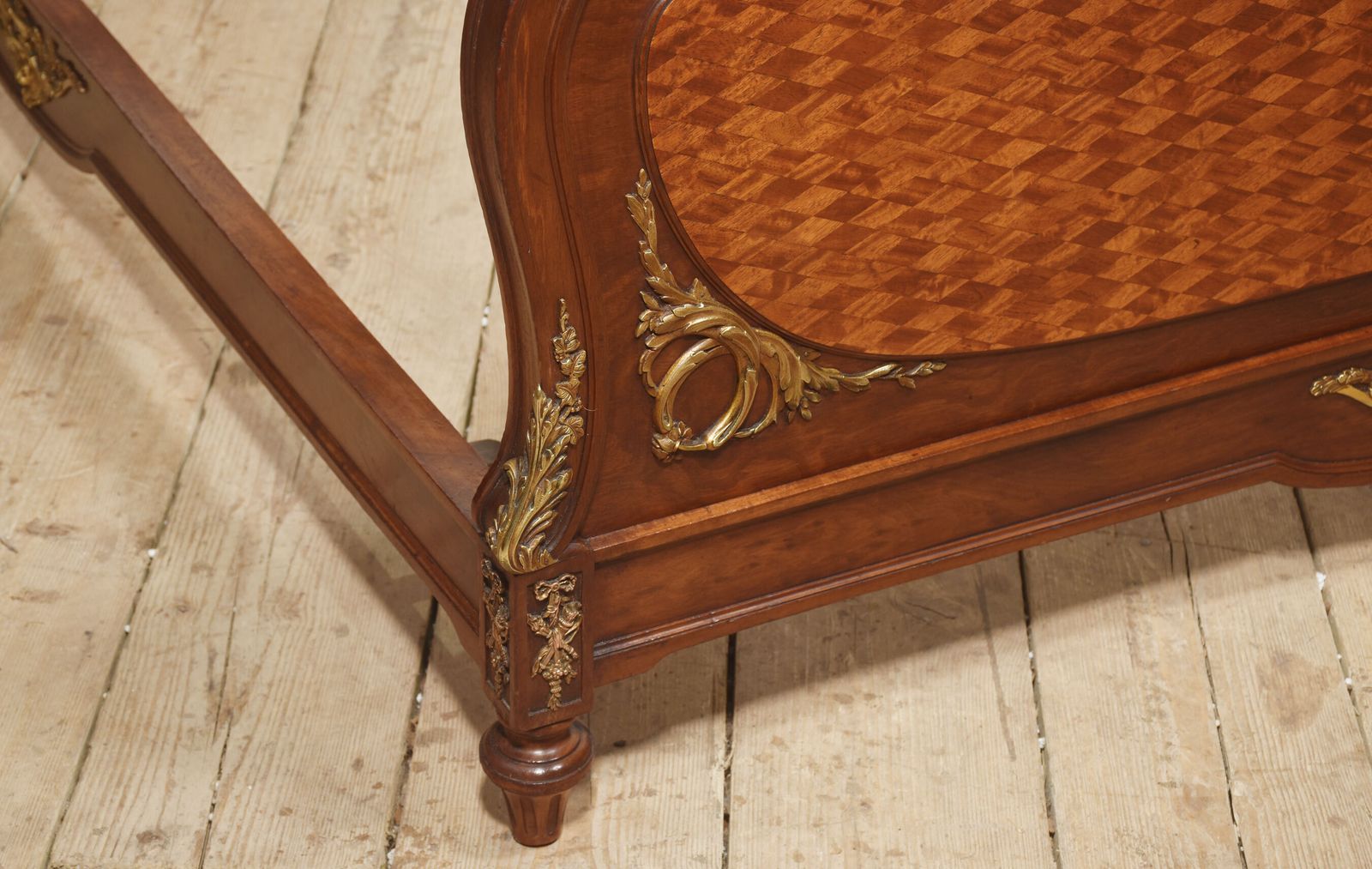 Fine Louis XVI Style Mahogany And Parquetry Double Bed photo Furniture