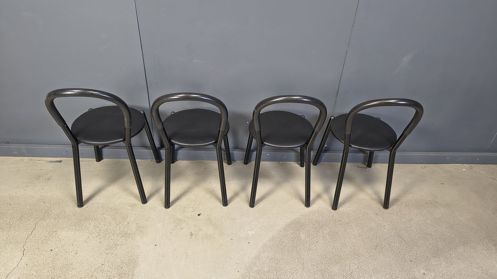 Postmodern Italian Dining Chairs Set Of 4   1980s photo vintage