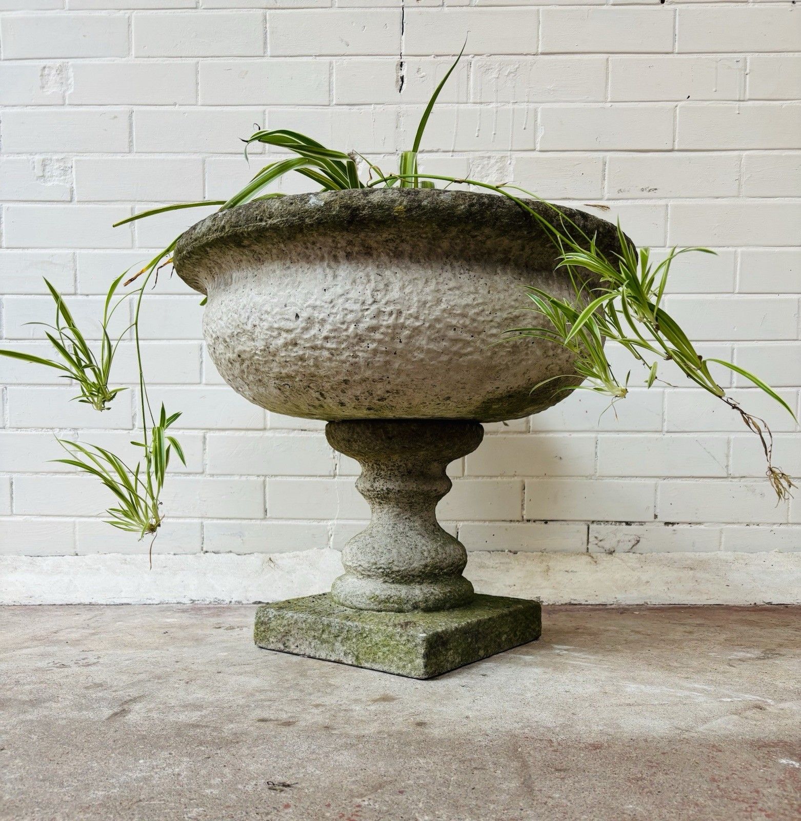 A Large Stylish & Attractive 20th Century Comp Stone Urn. photo for sale