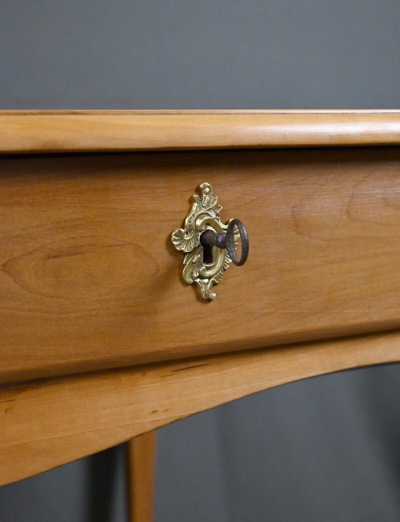 Small Desk In Apple And Cherry Wood, Louis XV Period – 18th Century photo vintage