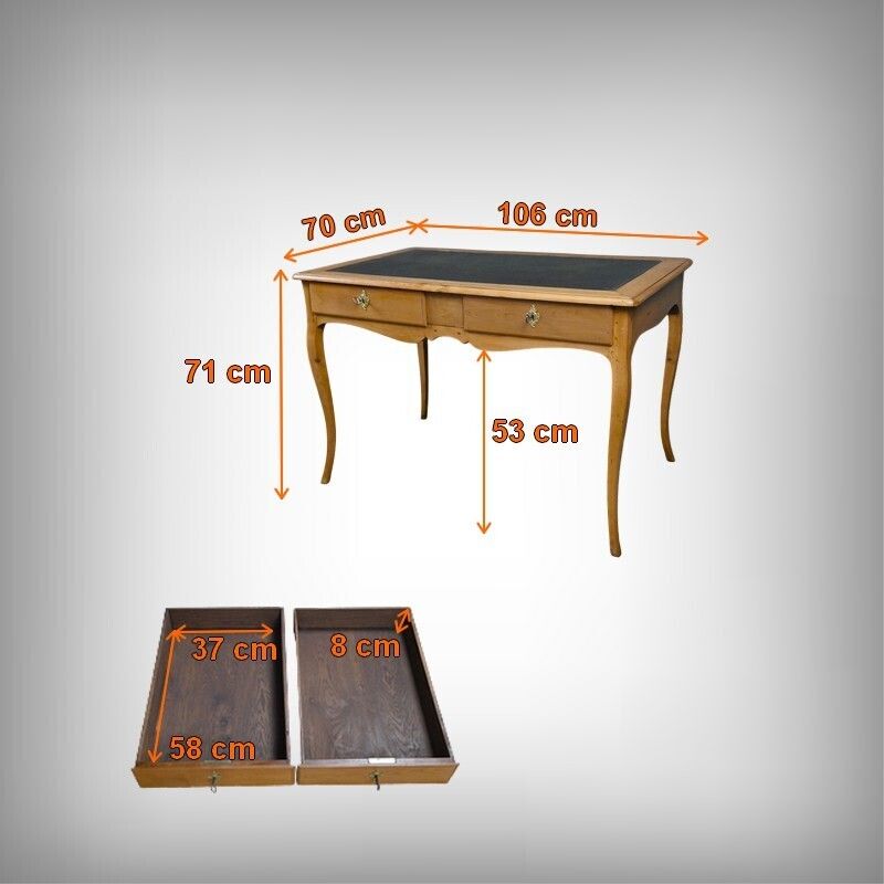 photo vinterior Small Desk In Apple And Cherry Wood, Louis XV Period – 18th Century