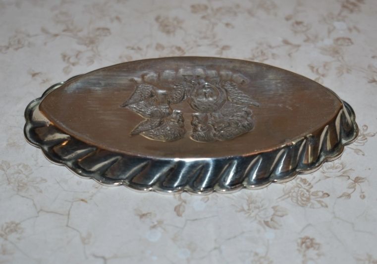 Antique Silver Tray 1897    Stunning Reynolds Angels Pin Dish 27gms Hallmarked Henry Matthews photo 130.0