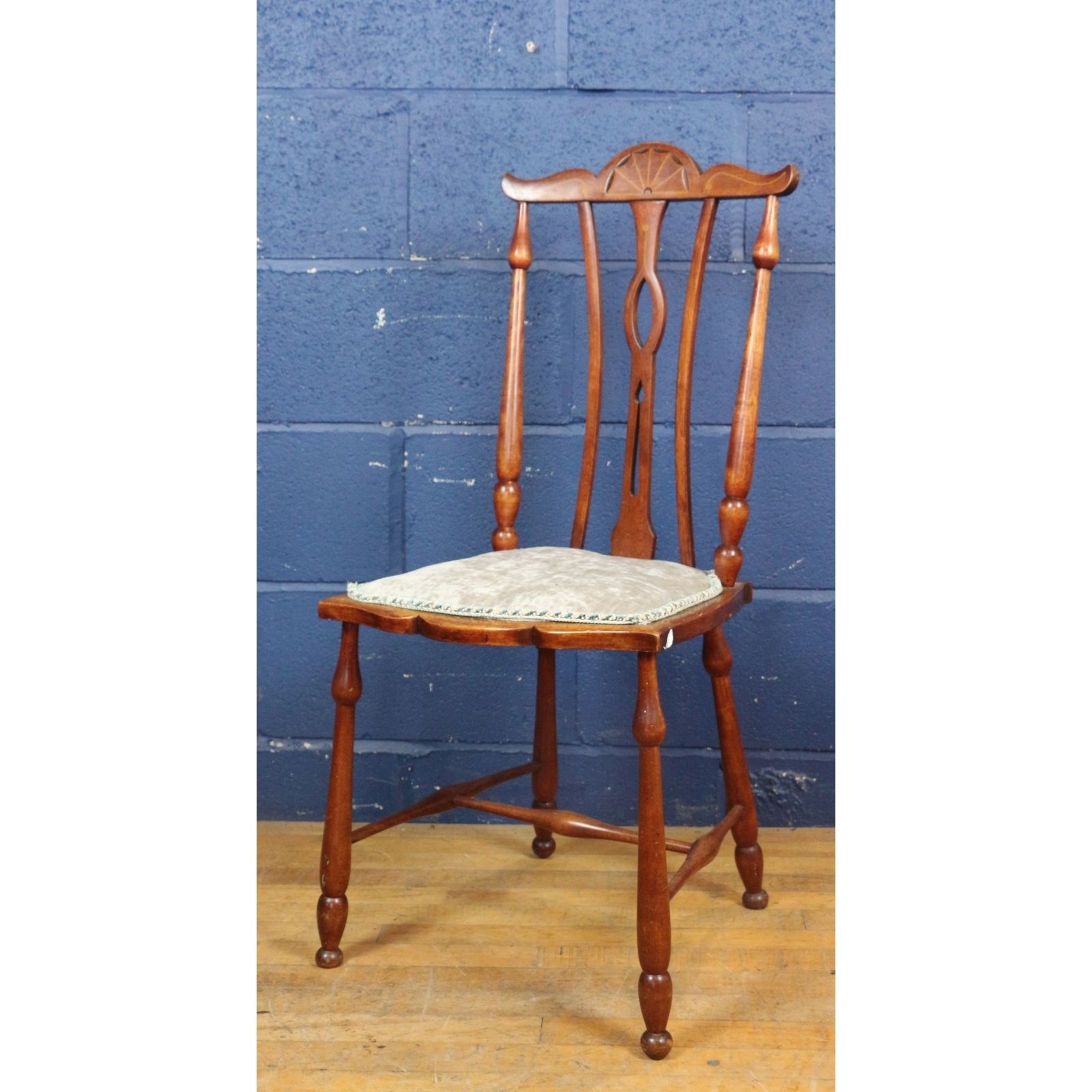 A C19th Arts And Crafts Carved And Turned Ash Bedroom Side Chair