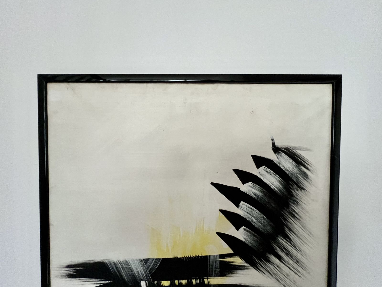 Abstract Expressionist Framed Painting, Signed. Mid To Late 20th Century photo Art