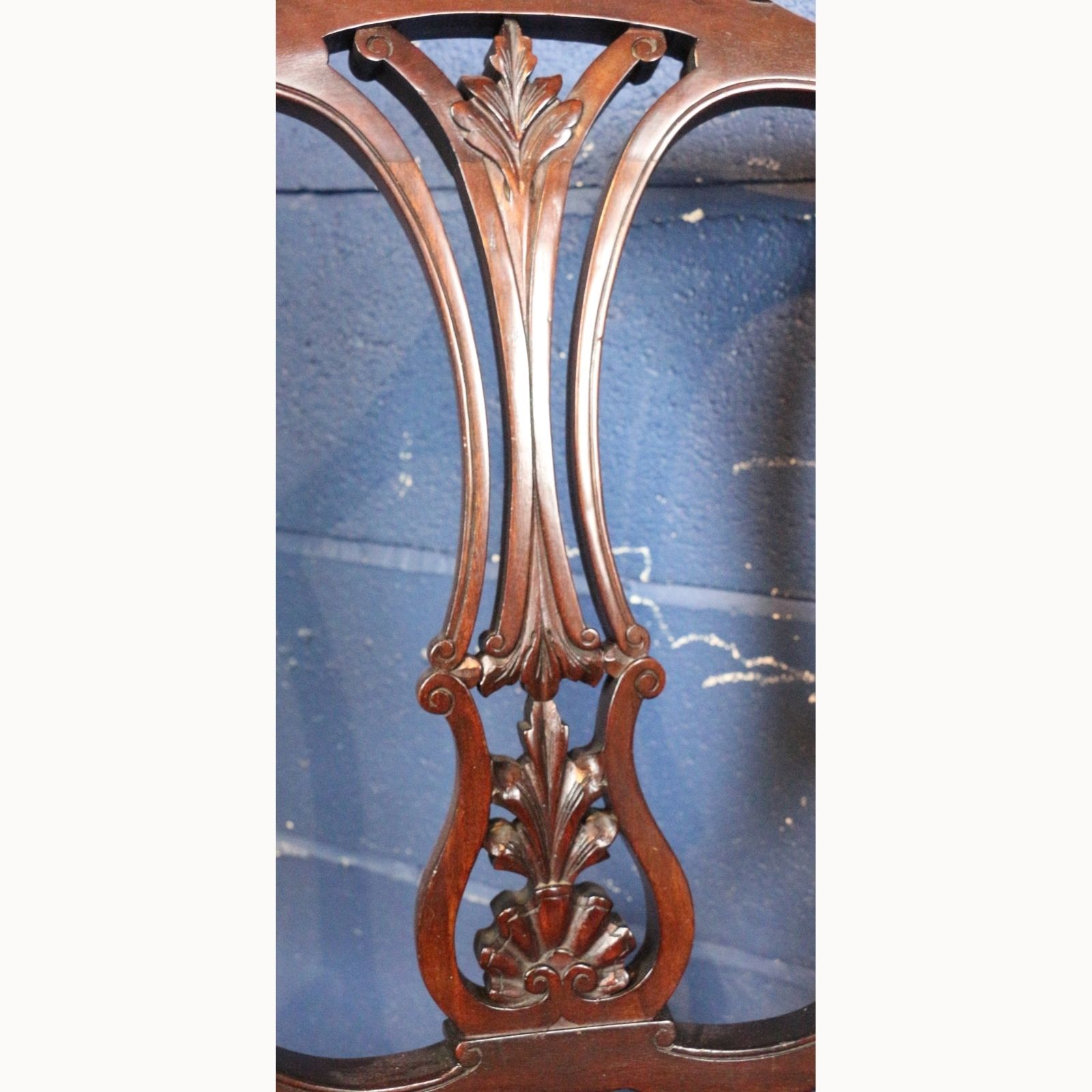 A Pair Of Victorian Carved Mahogany Open Arm Chairs Raised On Cabriole Legs photo Furniture