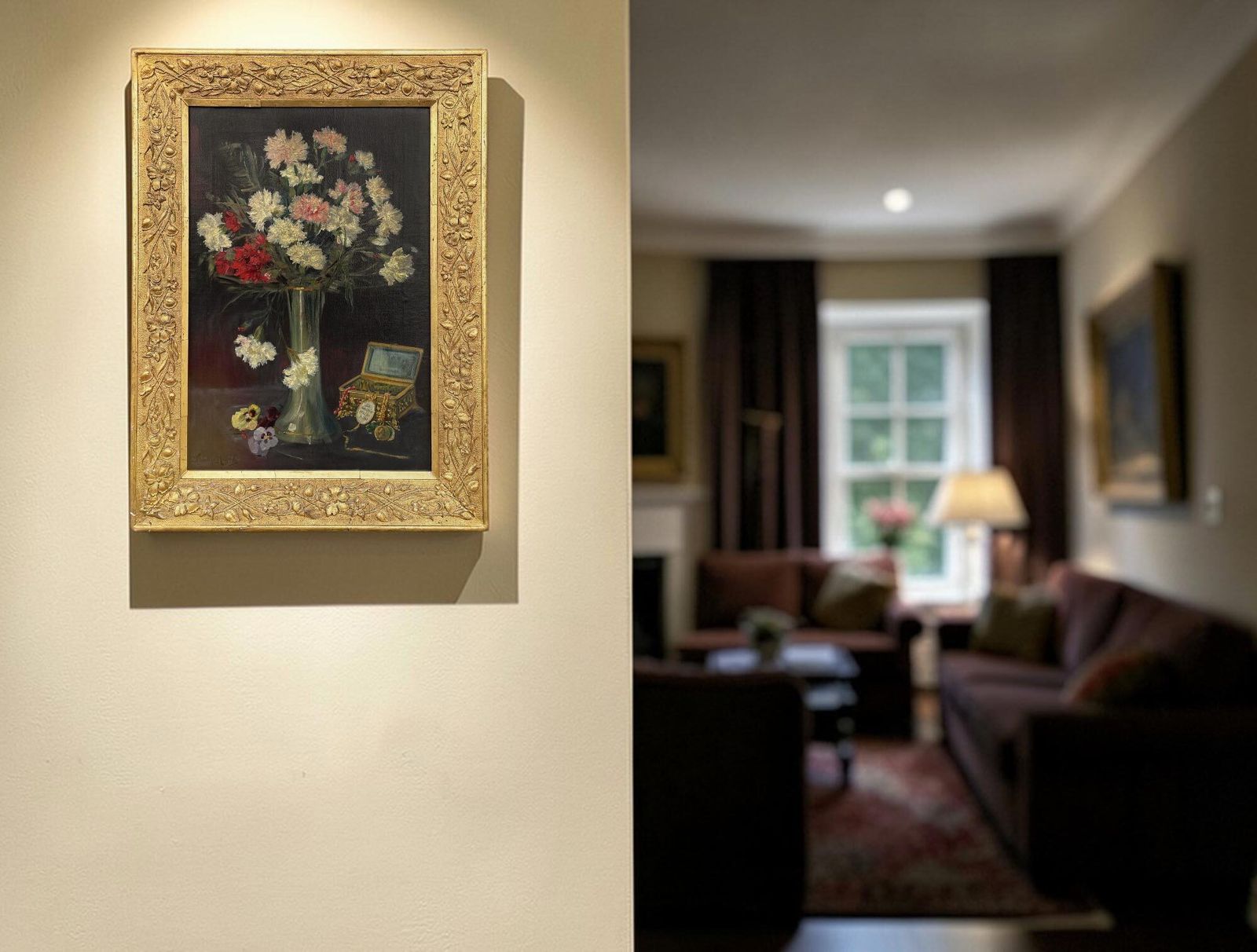 Bouquet Of Flowers, Kereztes Margit Oil On Canvas photo furniture