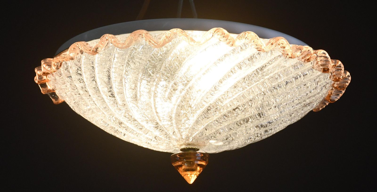 Lady Pink Italian Murano Glass Ceiling Fixture, Murano, 1970 photo vintage