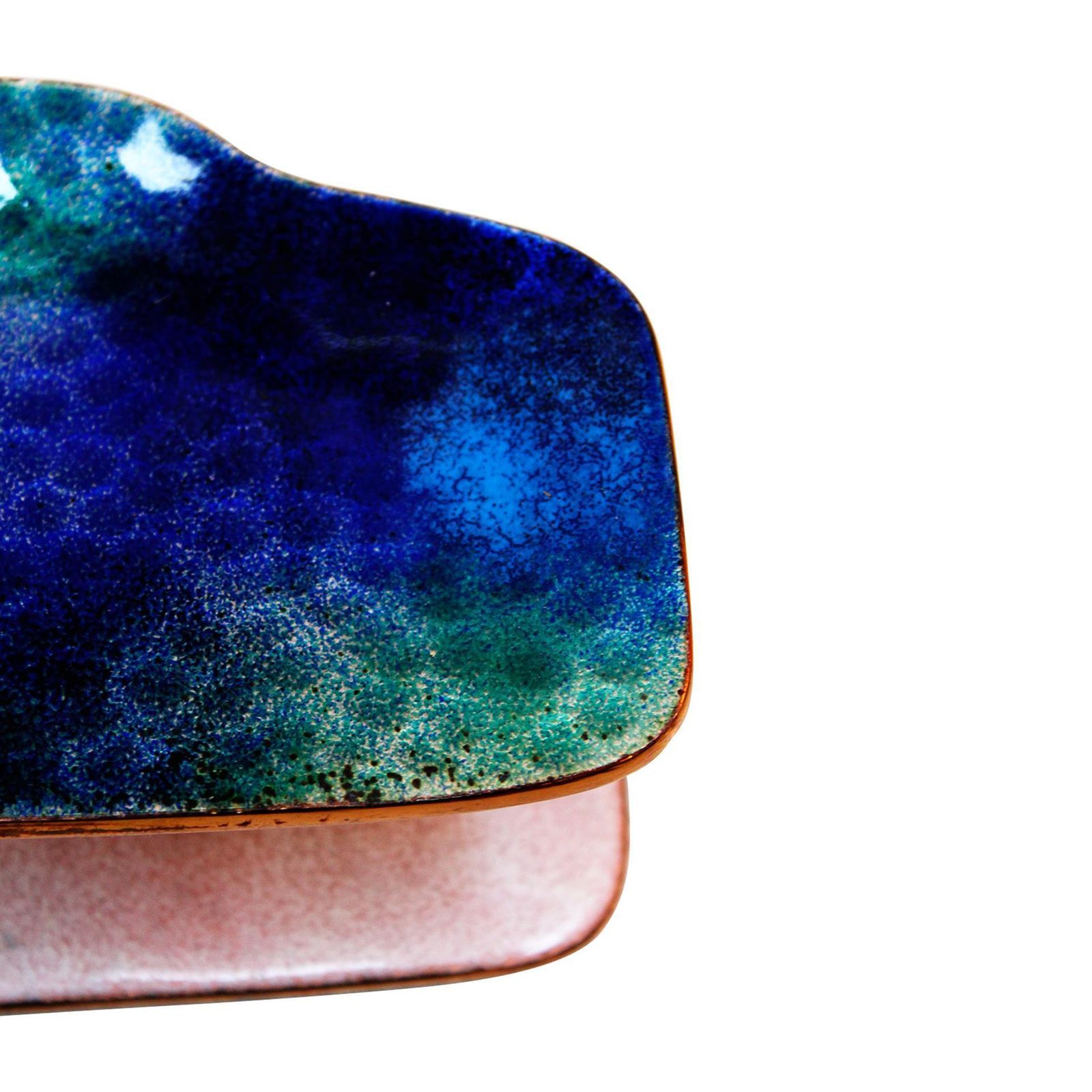 photo furniture Italian Mid Century Door Handle Paolo De Poli Blue Gio Ponti Enameled Copper 1950s