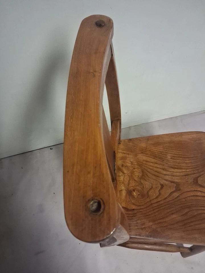 Vintage Victorian Style Elm & Beach Church Chapel Chair From A Welsh Chapel photo 145.0
