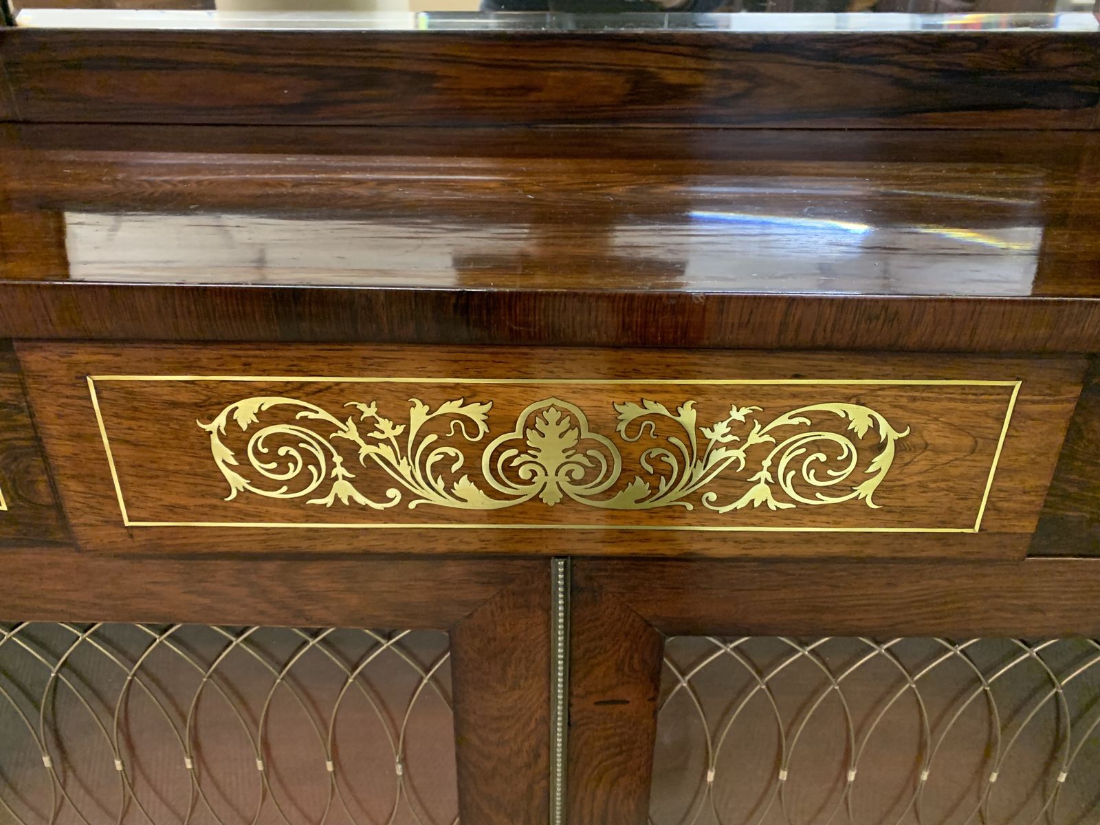 photo for sale Brass Inlaid Regency Rosewood Chiffonier