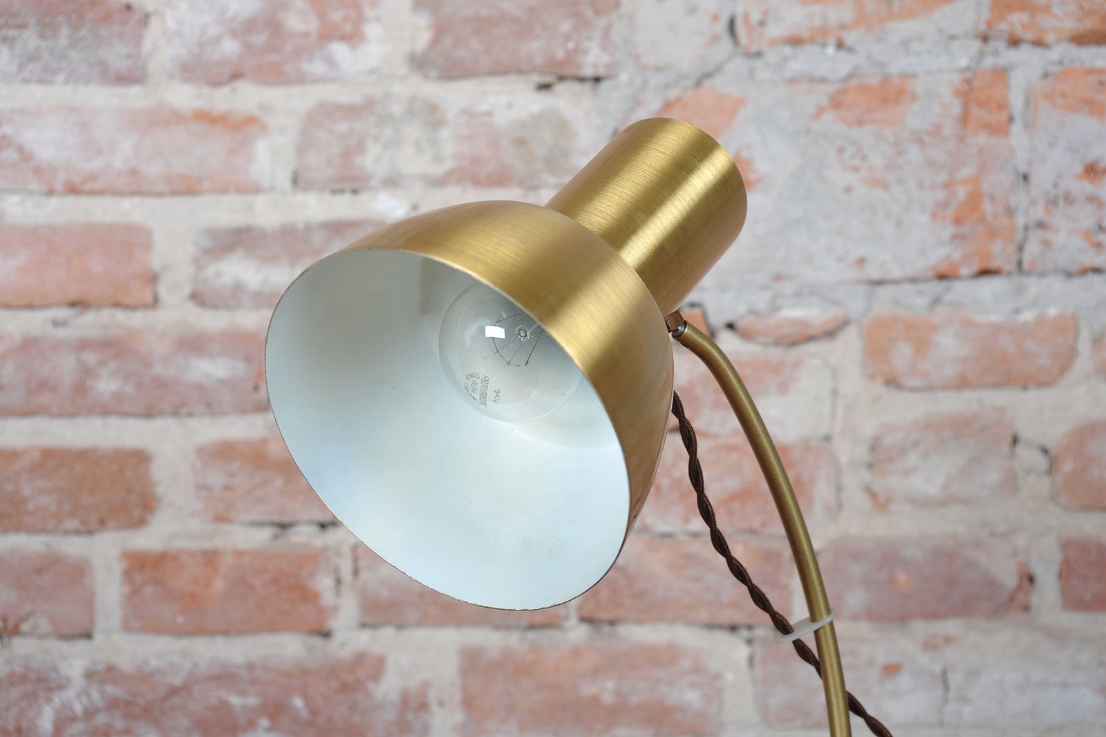 Restored Mid Century Table Lamp, By Napako, Aluminium, Rewired, Czech, 1960s photo 350.0
