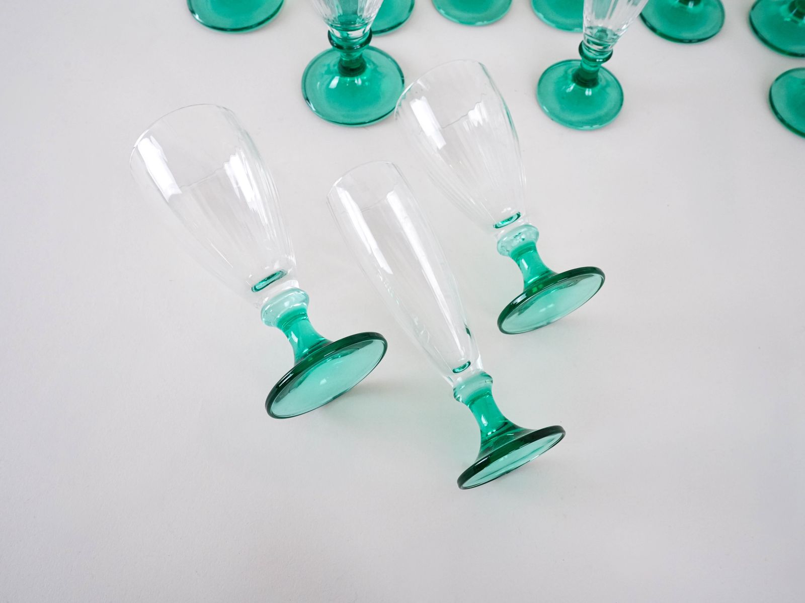 Set Of Wine And Champagne Glasses 1970s Made In Italy photo buy