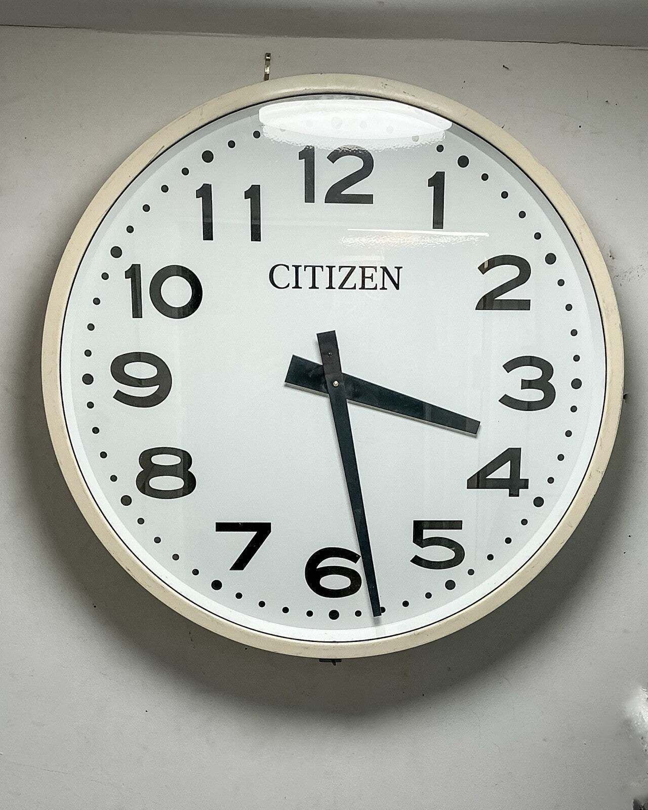 Extra Large Citizen Industrial Factory Station Wall Clock Japan Mcm 70s 67 Cm