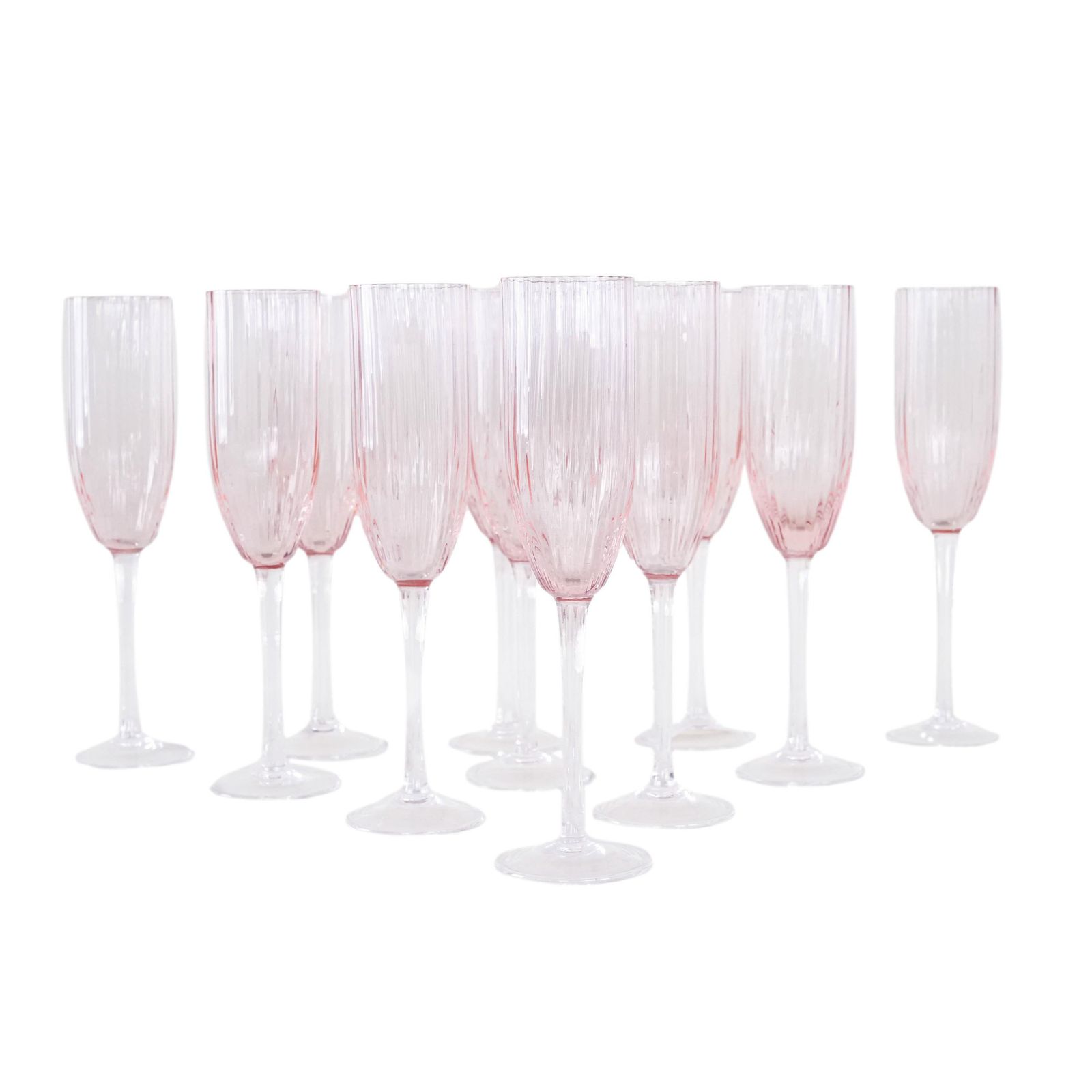Set Of Prosecco Glasses French Design 1970s  Made In France