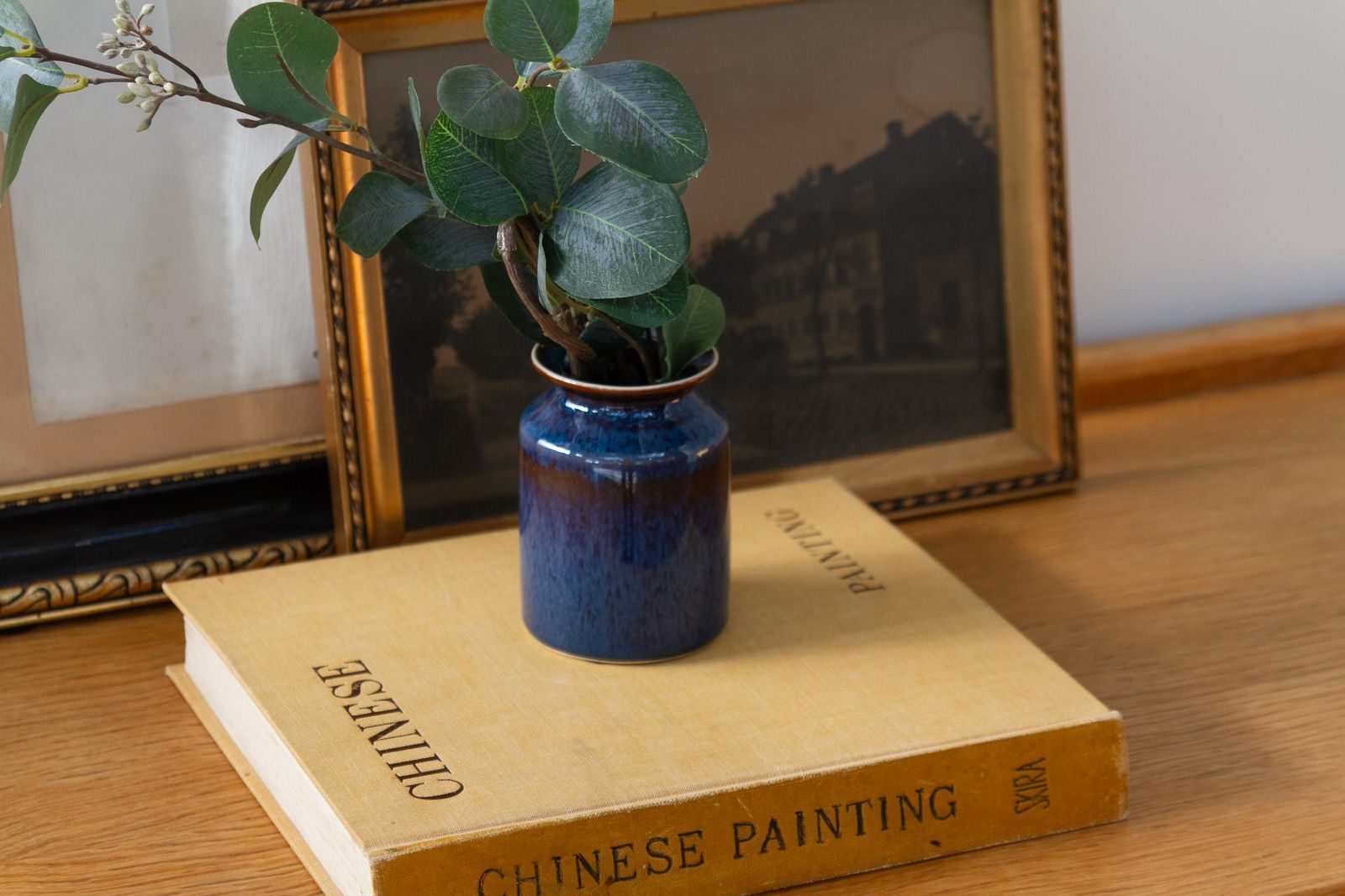 Home Decor Blue Ceramic Vase By Carl Harry Stålhane For Rörstrand Sweden, 1960s. photo