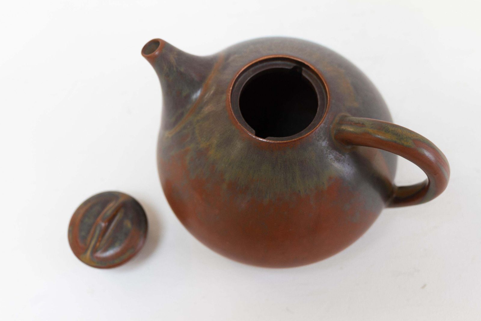 Danish Teapot In Glazed Ceramic By Eva Stæhr Nielsen For Saxbo, 1950s. photo Home Decor