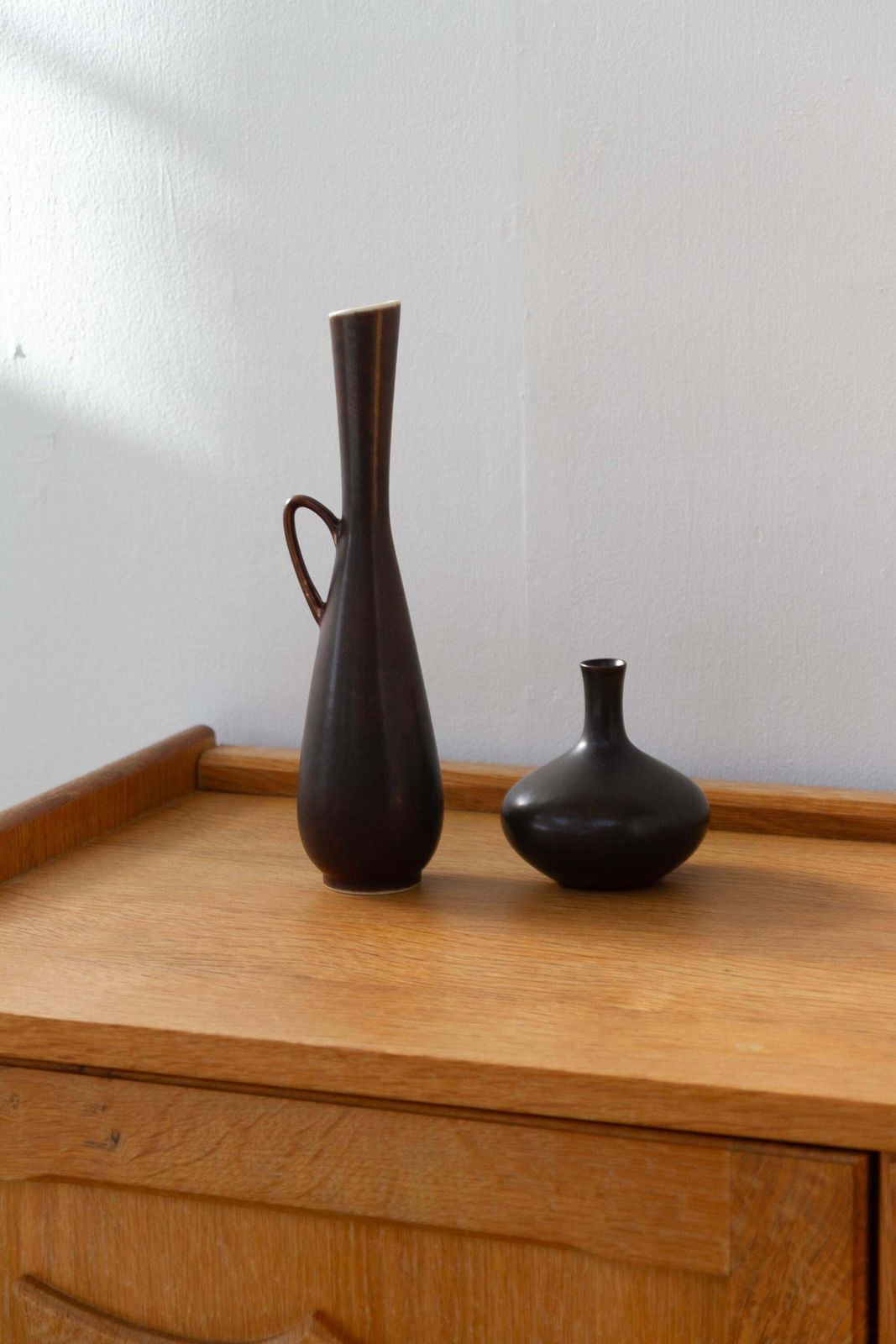 photo vinterior 2 Stoneware Vases By Carl Harry Stålhane For Rörstrand Sweden, 1950s.