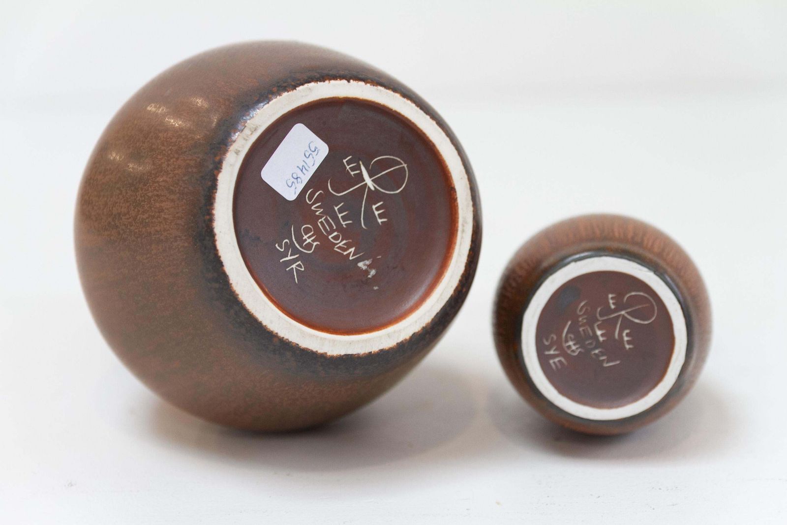 2 Stoneware Vases By Carl Harry Stålhane For Rörstrand Sweden, 1950s. photo 747.0