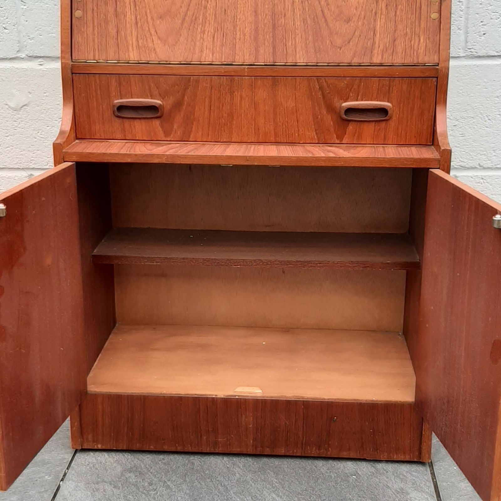 G Plan Children's Bureau Teak Wood Mid Century Modern Small Desk photo vintage
