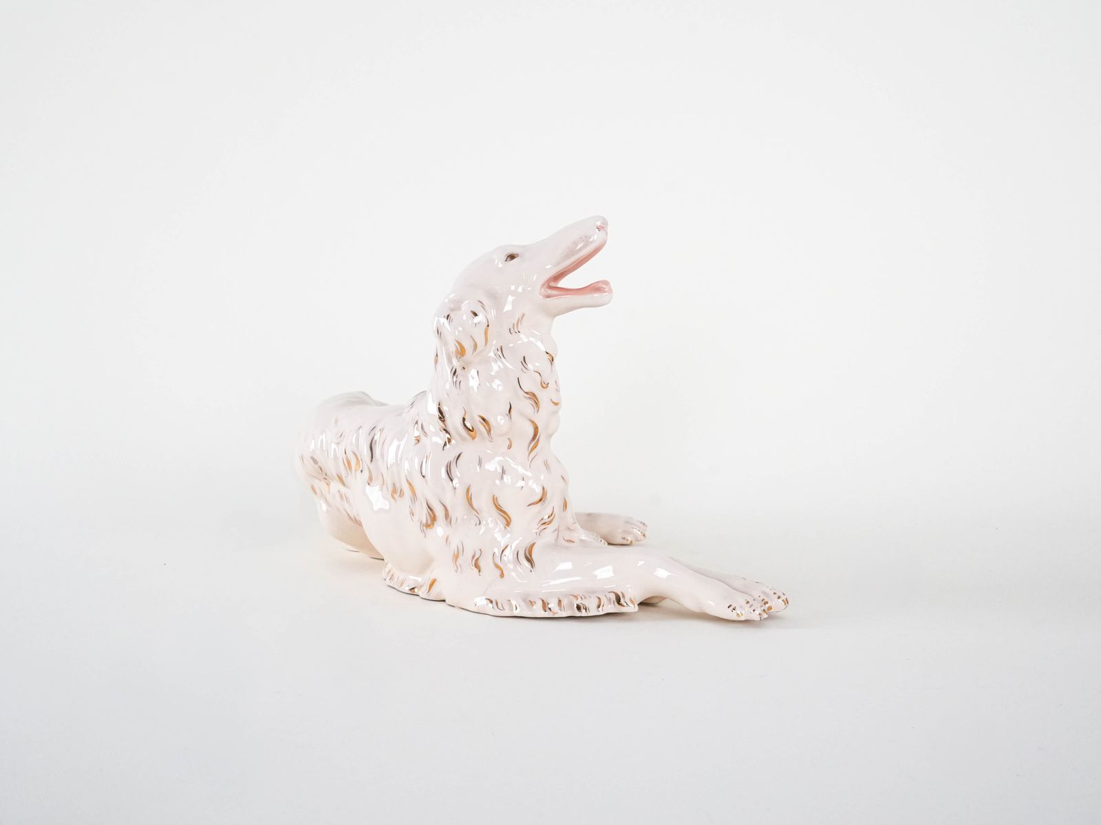 Porseleinen Beeldje Van Een Borzoi, Ca. Jaren 1960, Europese Productie photo 409.0