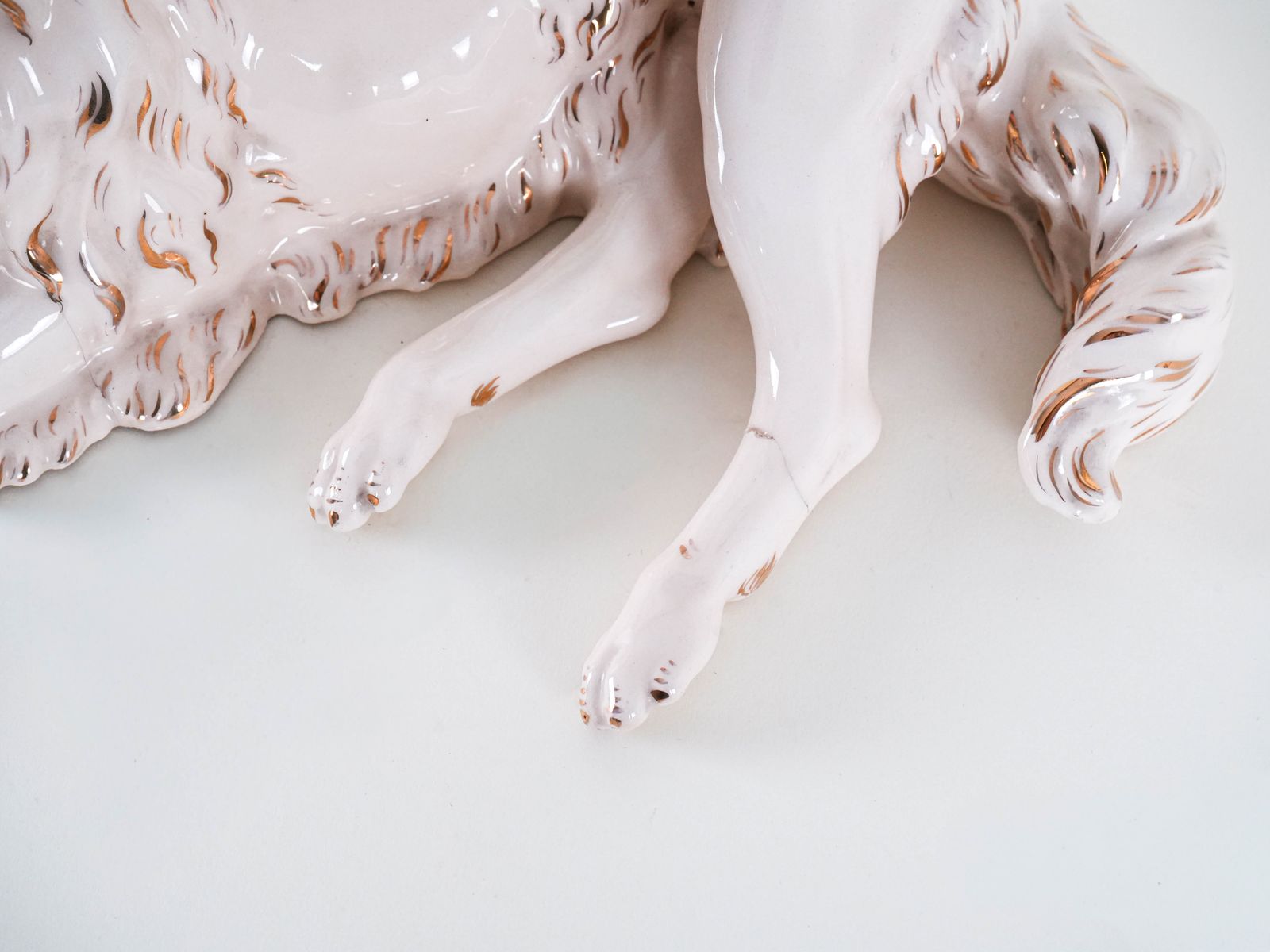 Art Porcelain Figurine Of A Borzoi Dog, 1960s, Made In Europe photo