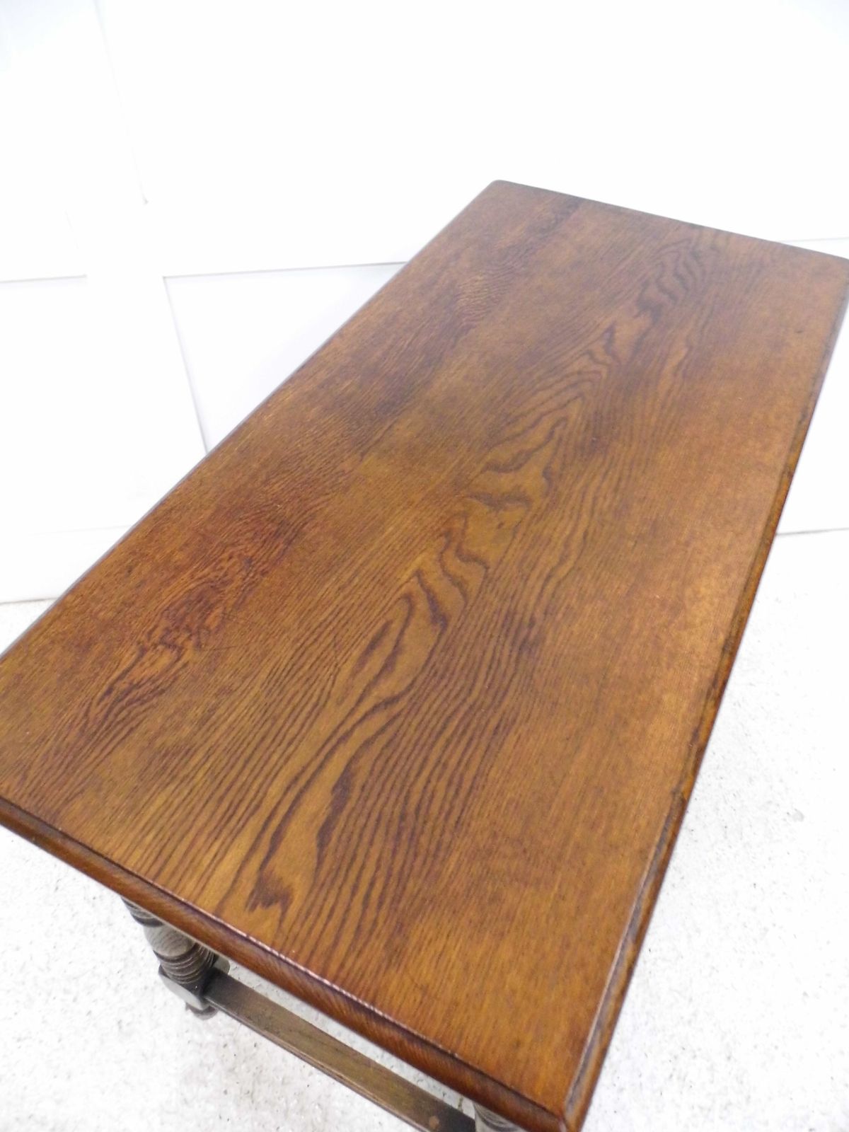 photo furniture Vintage Oak Carved Drawers Jacobean 19th Century Style Hall Table