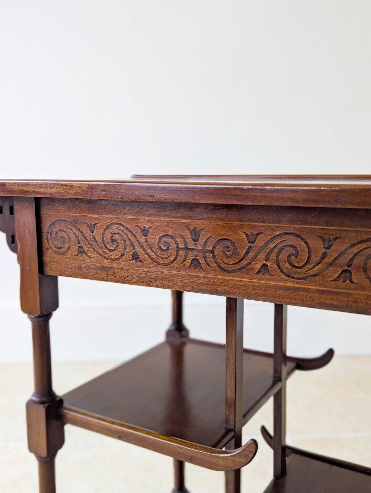 Antique Edwardian Mahogany Anglo Japanese Pagoda Occasional Table C.1910 photo 495.0
