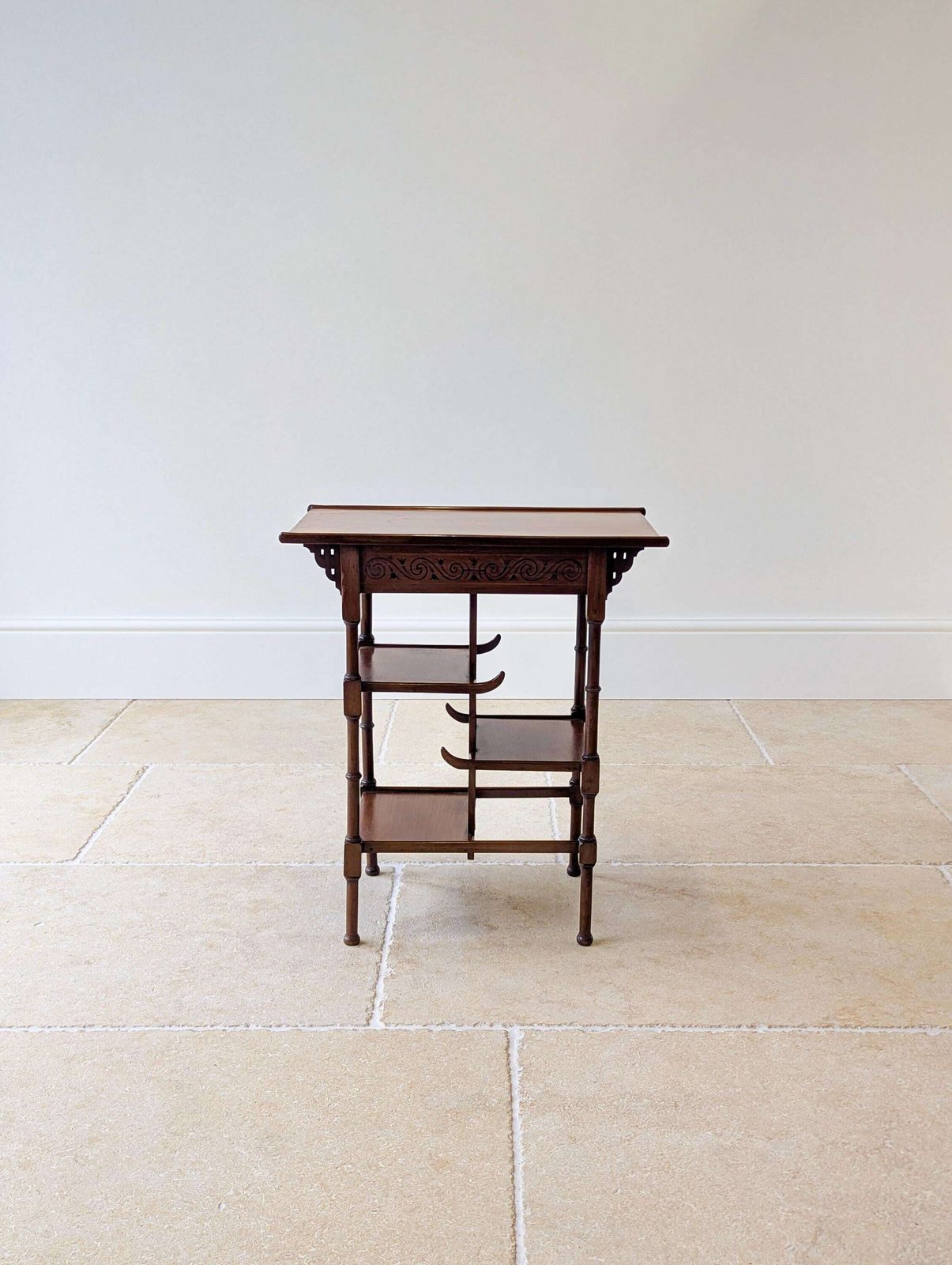 Antique Edwardian Mahogany Anglo Japanese Pagoda Occasional Table C.1910 photo buy
