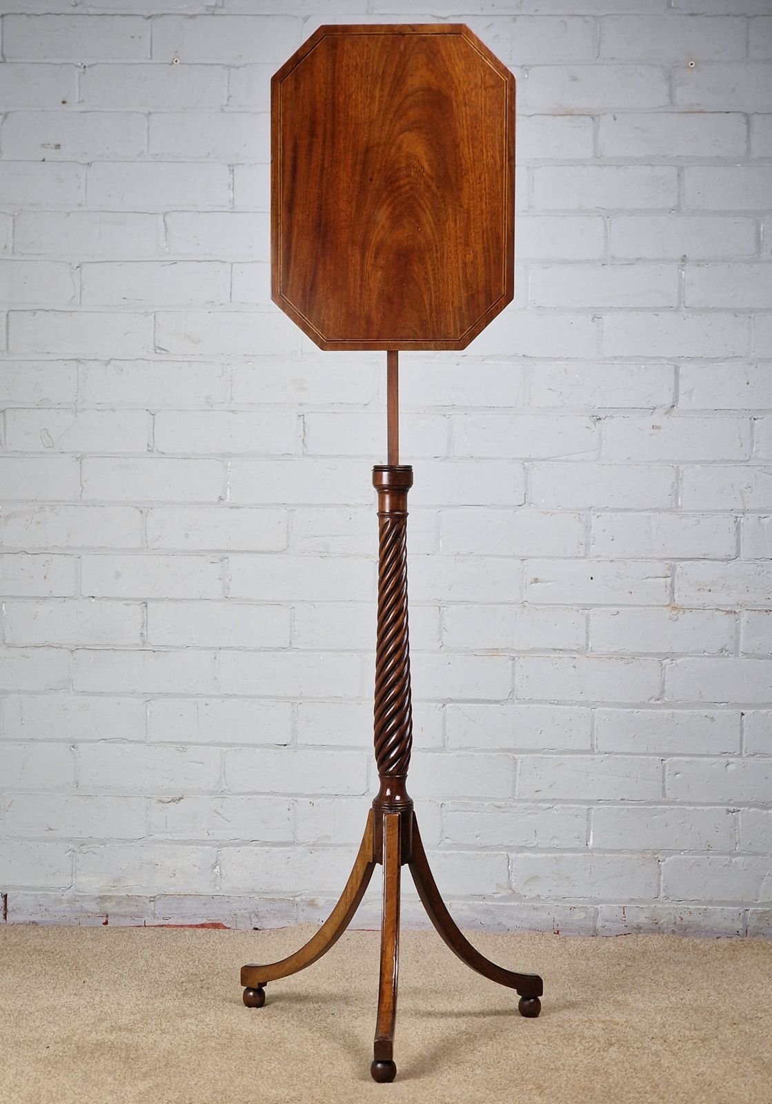 A Regency Mahogany And Boxwood Strung Tripod Table   Early 19th Century photo for sale