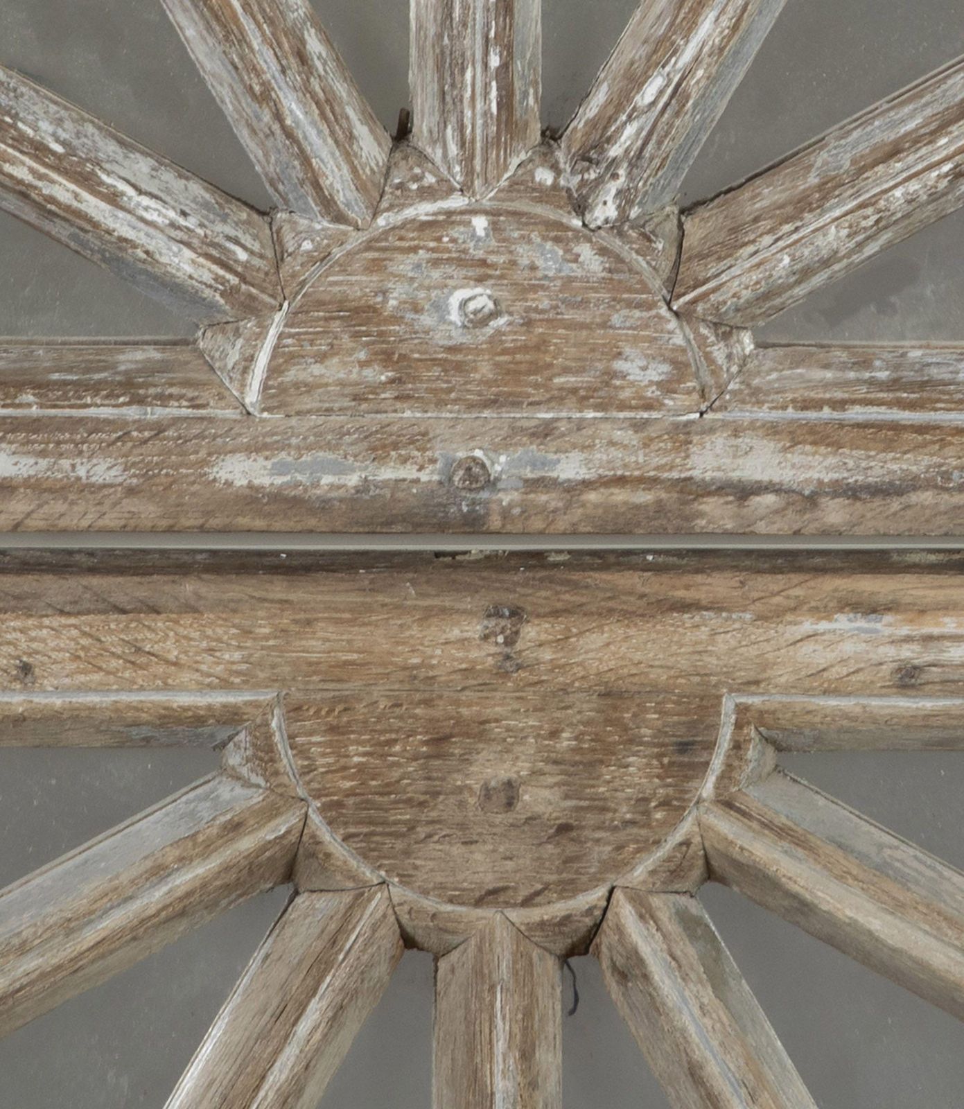 Pair Of 19th Century French Oak Demi Lune Window Frame Mirrors photo Home Decor