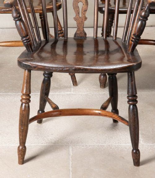 Matched Set Of Eight Early 19th Century Windsor Chairs photo furniture