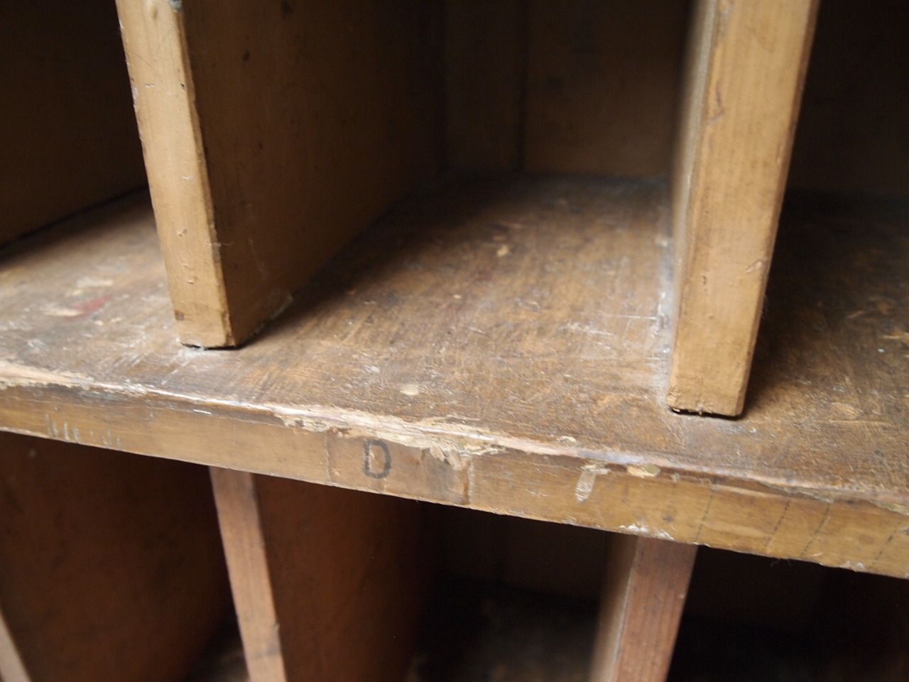 Vintage Solid Pine Pigeon Hole Storage Unit photo Furniture