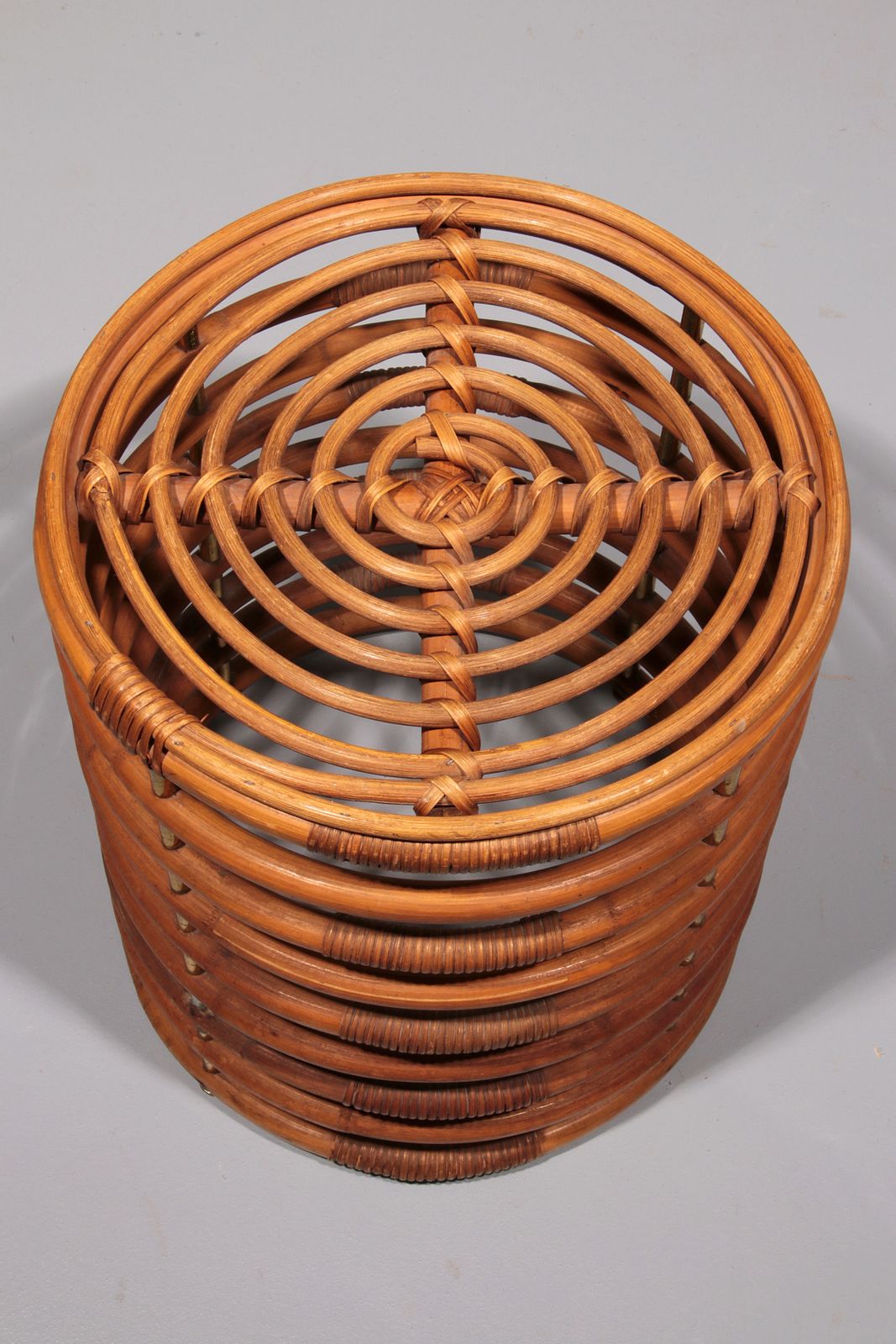 Italian Stool In Bamboo And Rattan By Franco Albini, 1960s photo furniture