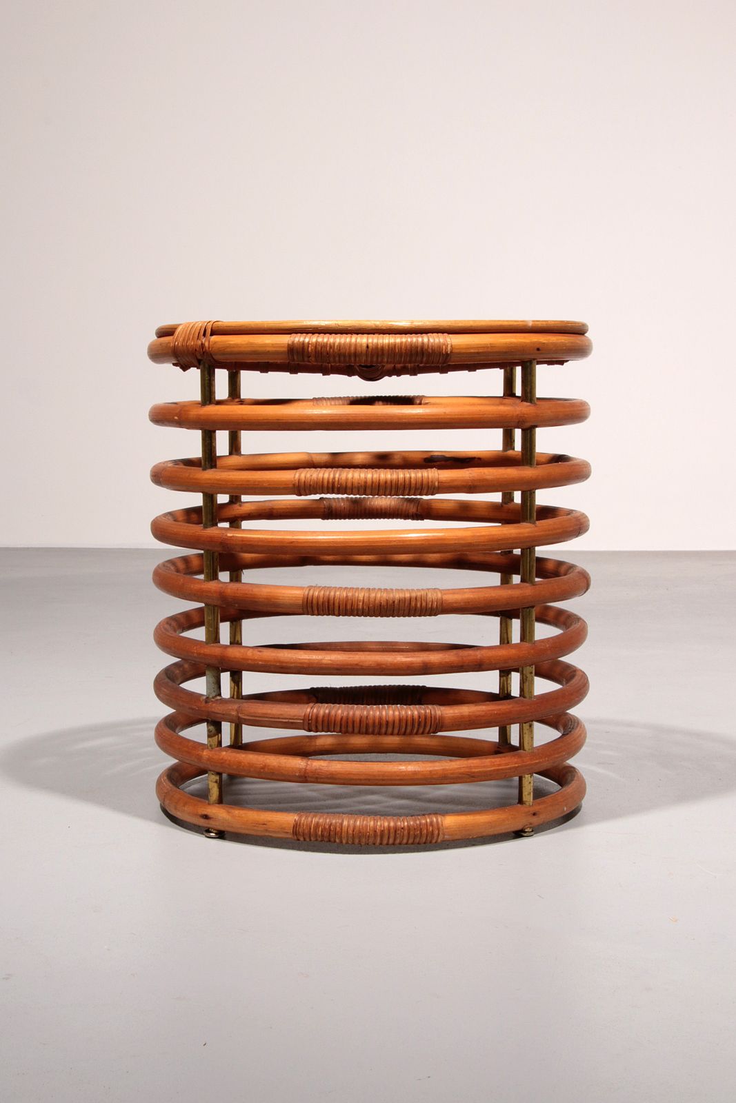 Italian Stool In Bamboo And Rattan By Franco Albini, 1960s photo buy