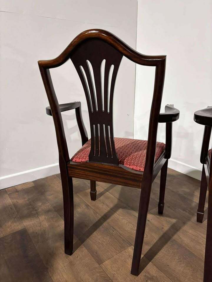 Pair Of Reproduction Mahogany Carver Armchairs photo furniture