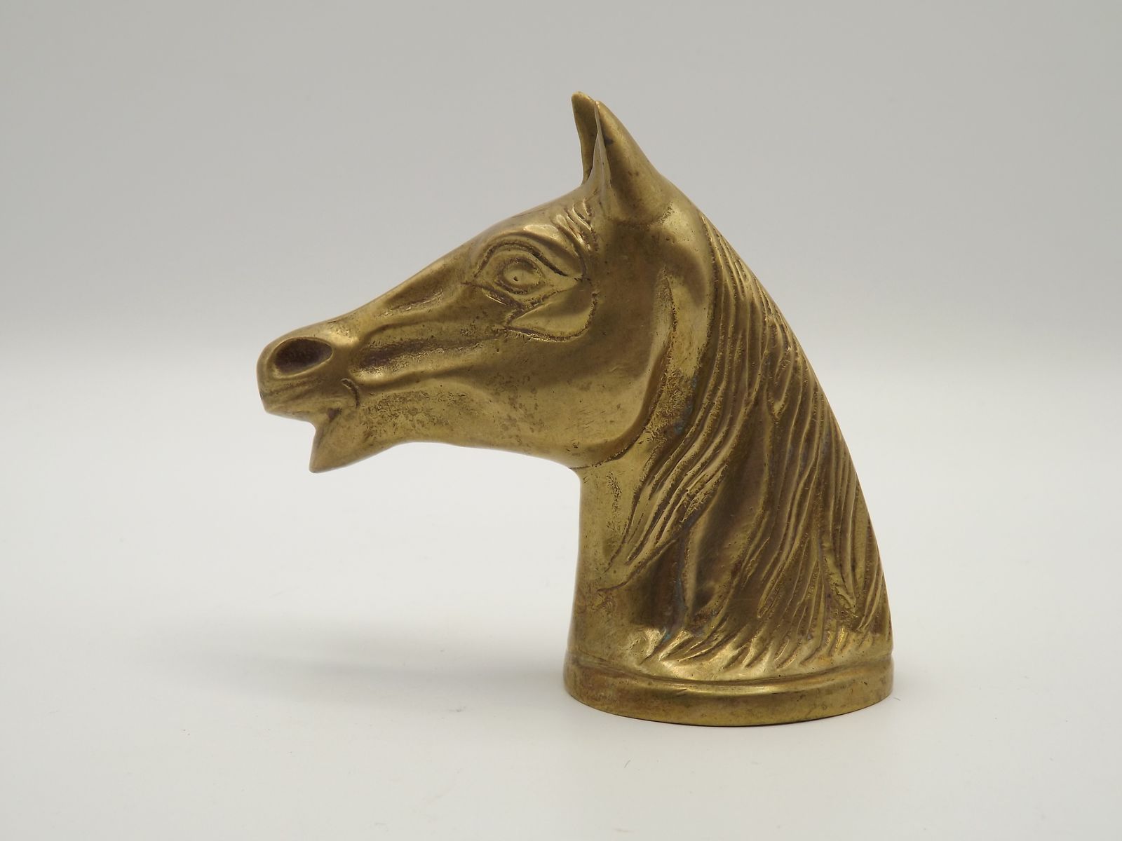 photo for sale Vintage French Brass Horse Head Bottle Opener – Equestrian Barware