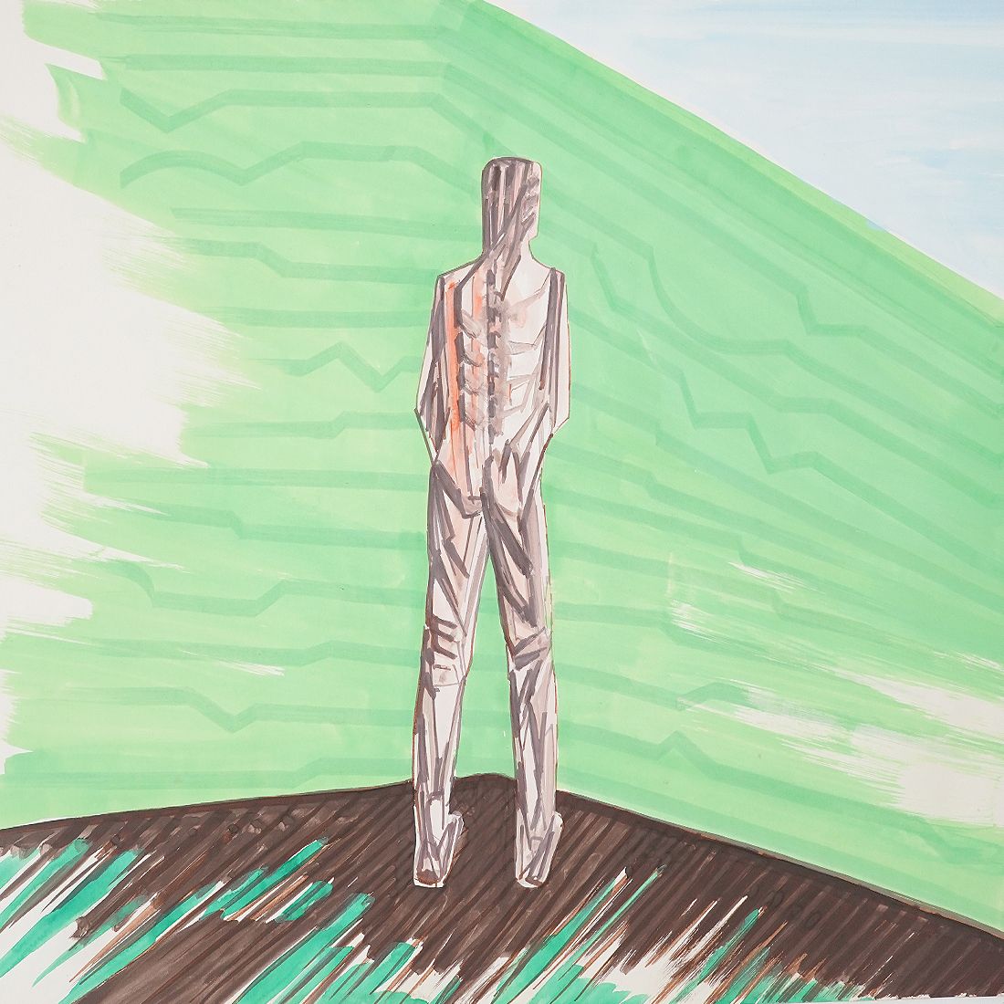 Mario Rossello, Mixed Media On Paper, 1970s photo vinterior