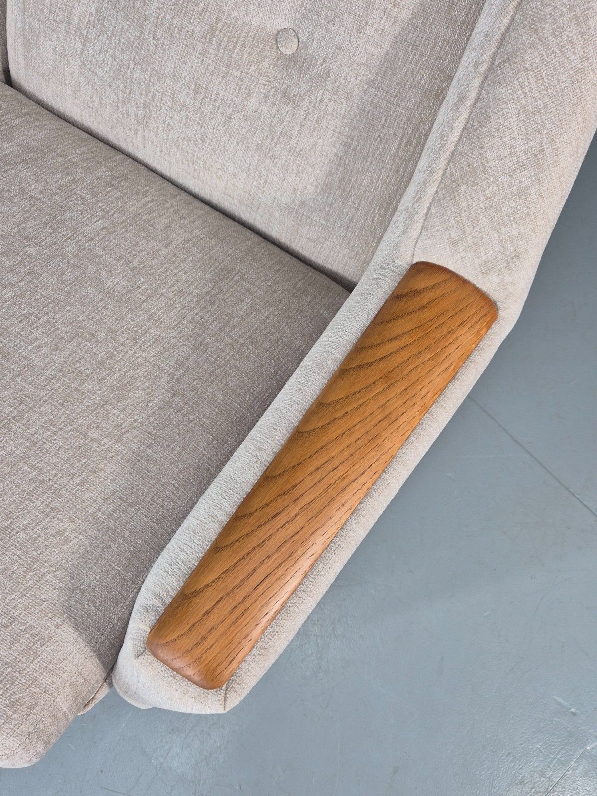 Vintage Danish Mid Century Lounge Chair Teak Frame New Upholstery Eb11777 Mnor photo for sale