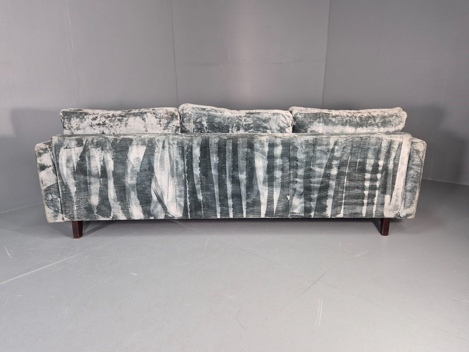 photo vinterior Huge 4 Seater Settee Turquoise Velvet Ex Hotel Modern Design Retro Eb11774 M4ss